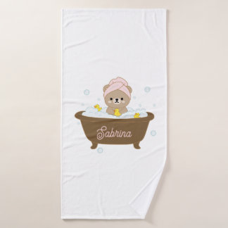 Kawaii-Teddybär-Handtuch Badehandtuch