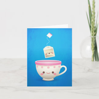 Kawaii Tee-Zeit Karte