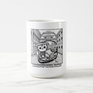 Kawaii Tiger an der Seufzerbrücke Venedig Kaffeetasse