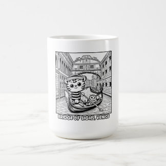 Kawaii Tiger an der Seufzerbrücke Venedig Kaffeetasse