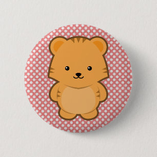 Kawaii Tiger Button