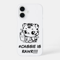 Kawaii Tiger Selfie Handy Fall Personalizable Name