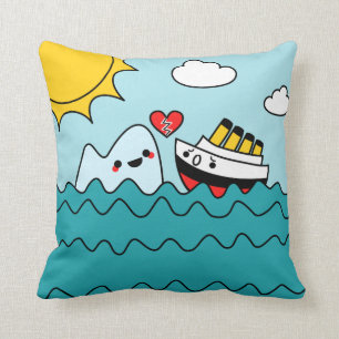 Kawaii titanischer Schiffs-Eisberg-untröstliches Kissen