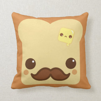 Kawaii Toast mit dem Schnurrbart und niedlicher Kissen