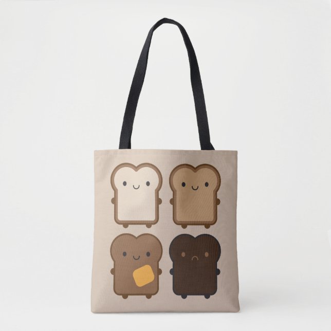 Kawaii Toast Tasche (Vorderseite)