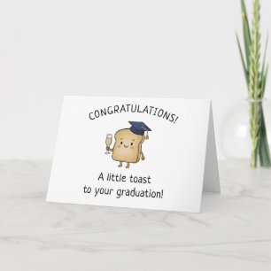 Kawaii Toast Wortspiel Neue Abschluss Grüße Karte