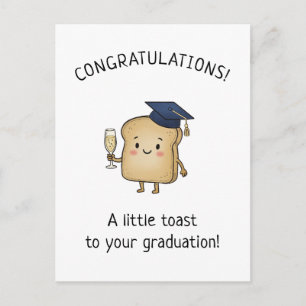 Kawaii Toast Wortspiel Neue Absolventen Abschluss Postkarte