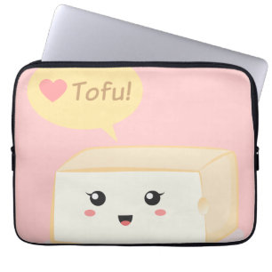 Kawaii Tofu, das Menschen bittet, Tofu zu lieben Laptopschutzhülle