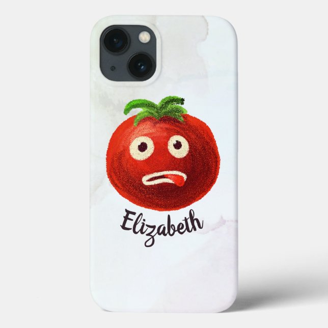 Kawaii Tomato Niedlich Funny Cartoon Gemüsesame Case-Mate iPhone Hülle (Rückseite)