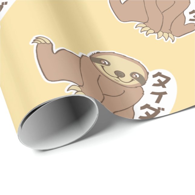 Kawaii Trägheit Geschenkpapier (Rolleneckpunkt)