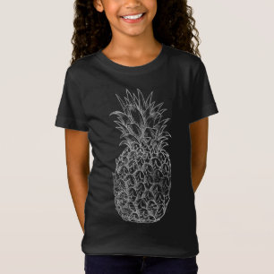 Kawaii Tropical Fruit Pineaple Graphic Distressed T-Shirt