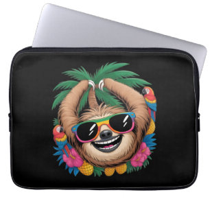 Kawaii-Tropischer Faultier – Süße Sommer-Vibes Reg Laptopschutzhülle