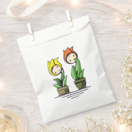 Kawaii Tulip Friends in Pots Favor Bag Geschenktütchen