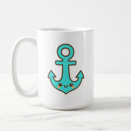 Kawaii Türkis Anchor - Whimsical & Cheerful Kaffeetasse