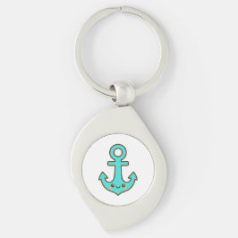 Kawaii Türkis Anchor - Whimsical & Cheerful Schlüsselanhänger