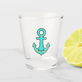 Kawaii Türkis Anchor - Whimsical & Cheerful Schnapsglas