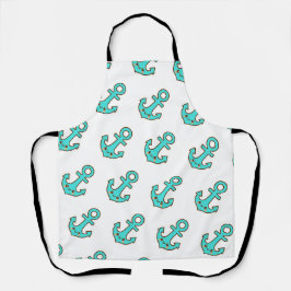 Kawaii Türkis Anchor - Whimsical & Cheerful Schürze