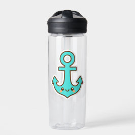 Kawaii Türkis Anchor - Whimsical & Cheerful Trinkflasche