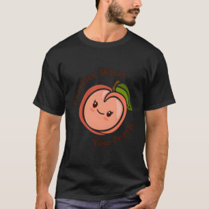 Kawaii üben W You Peach Fruit Food Pub T-Shirt