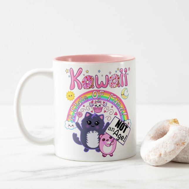 Kawaii : Un état d'esprit, pas un âge ! Kawaii Mug (Avec donut)