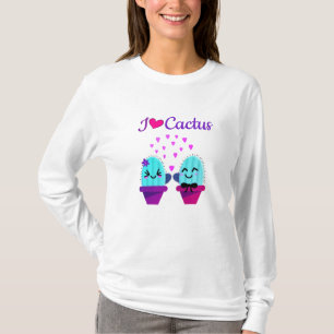 Kawaii und niedliche Kaktus Liebe T-Shirt