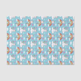 Kawaii Unicorn Cat Rainbow Pattern Valentinstag Seidenpapier