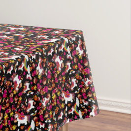 Kawaii Unicorn Cupcake Doodles Personalisiert Tischdecke