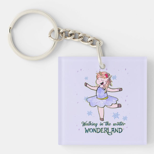 Kawaii Unicorn | Marcher en hiver (Devant)