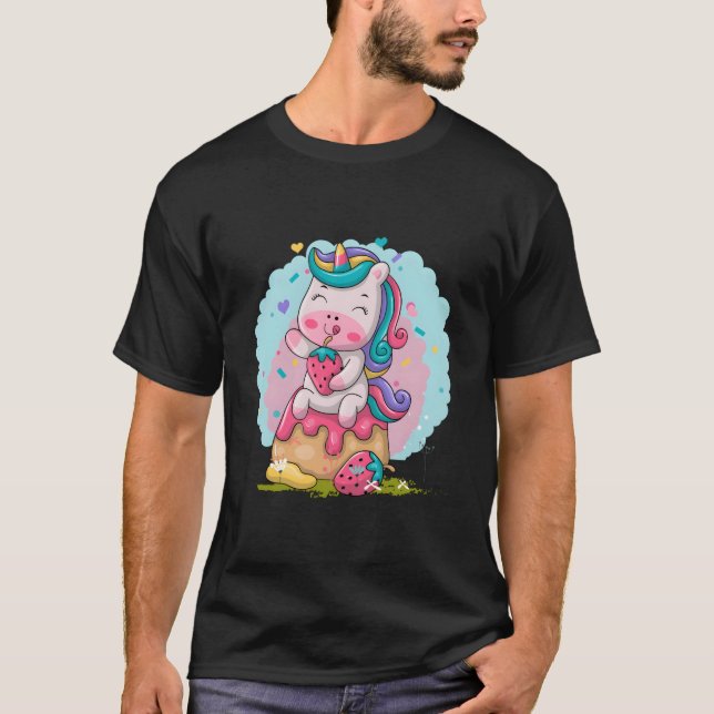Kawaii Unicorn T-Shirt (Vorderseite)