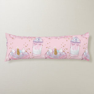 Kawaii Unicorn Toast & Milkshake - Pastel Seitenschläferkissen