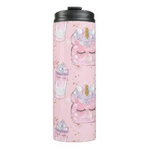 Kawaii Unicorn Toast & Milkshake - Pastel Thermosbecher