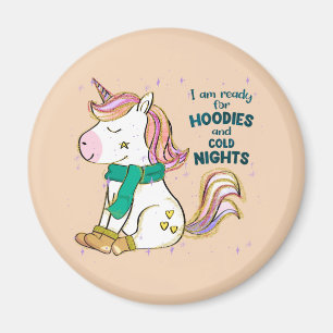 Kawaii Unicorn Winter und Feiertage Magnet