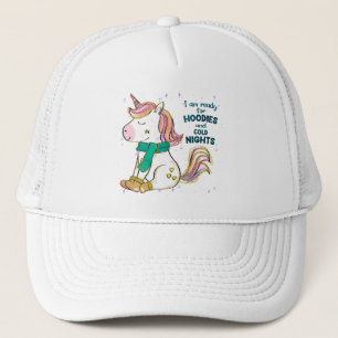 Kawaii Unicorn Winter und Feiertage Truckerkappe