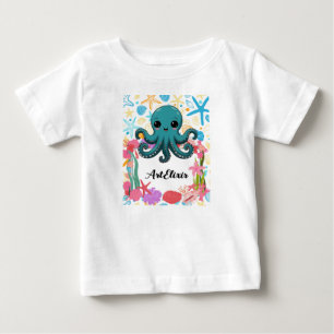 Kawaii unter dem Meeresottopus Baby T-shirt