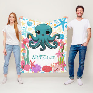 Kawaii unter dem Meeresottopus Fleecedecke