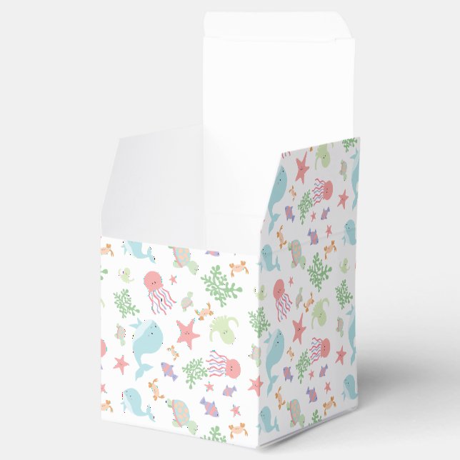 Kawaii unter der Sea Baby Shower Neutral Pastel Geschenkschachtel (Geöffnet)