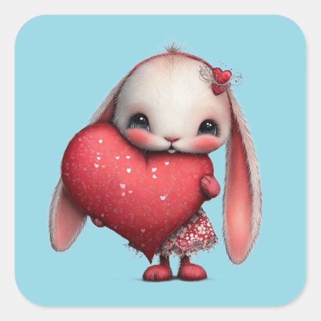 Kawaii Valentine Character 3 Inch Sticker – Cute L (Vorderseite)
