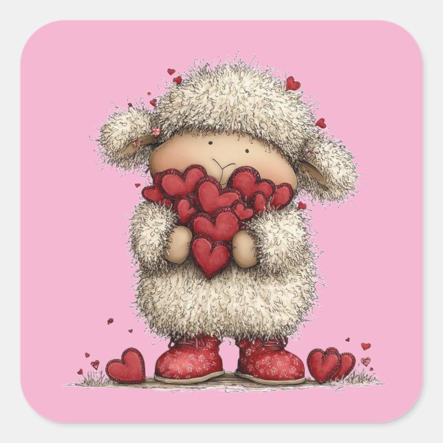 Kawaii Valentine Character 3 Inch Sticker – Cute L (Vorderseite)