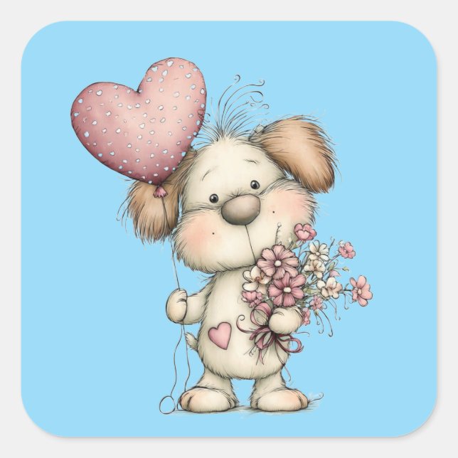 Kawaii Valentine Character 3 Inch Sticker – Cute L (Vorderseite)