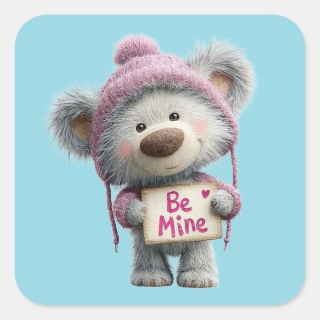 Kawaii Valentine Character 3 Inch Sticker – Cute L (Vorderseite)