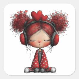 Kawaii Valentine Character 3 Inch Sticker – Cute L