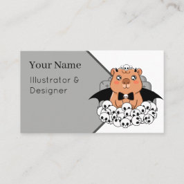 Kawaii Vampir Capybara - Gruseliger Friedhof Visitenkarte