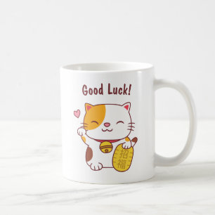 Kawaii Viel Glück Cat Japanisch Maneki Neko Kaffeetasse