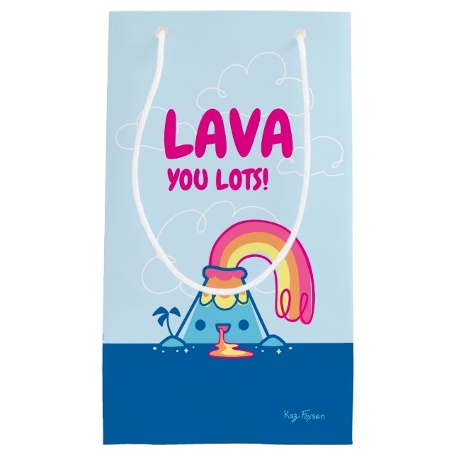 Kawaii Vulkan Kleine Geschenktüte (Vorderseite)
