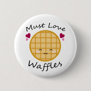 Kawaii Waffel Button