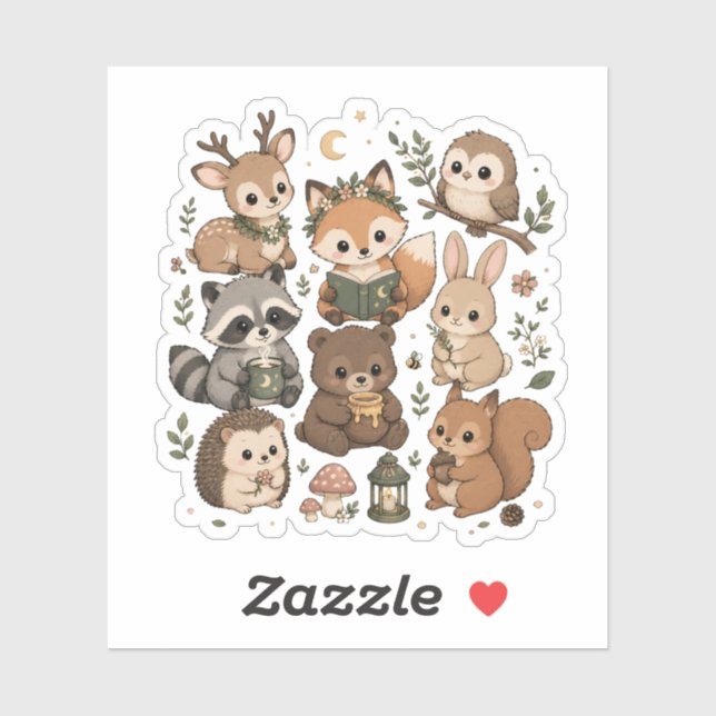 Kawaii Wald Freunde Sticker Sammlung (Blatt)