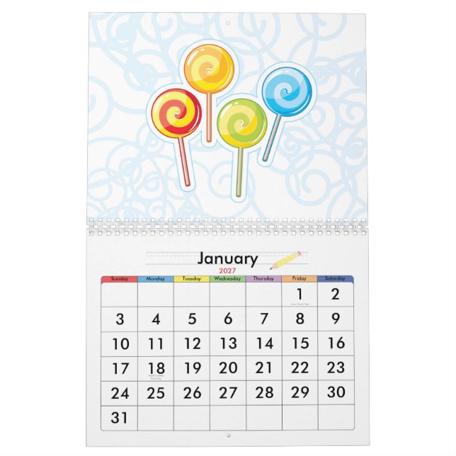 Kawaii Wandkalender (Jan 2027)