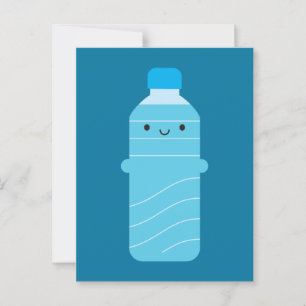 Kawaii Wasserflasche Postkarte