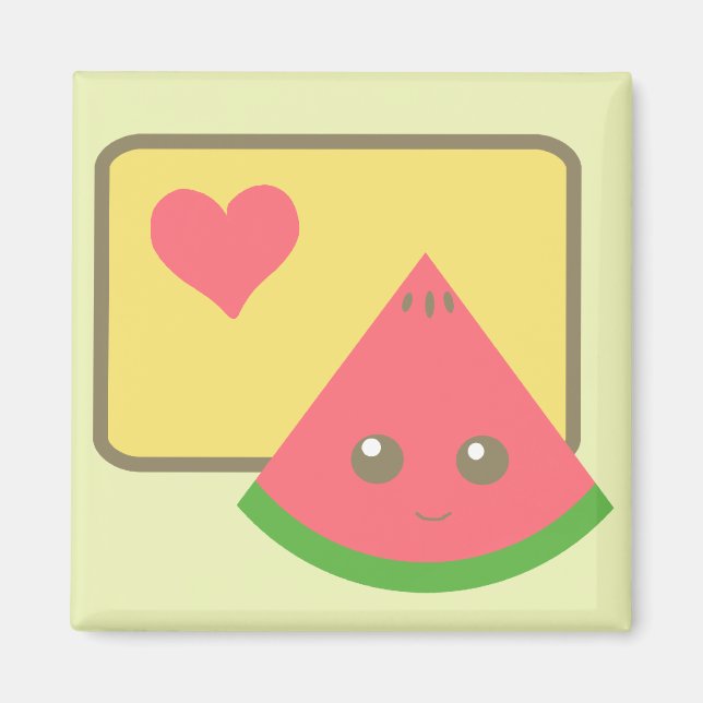 Kawaii Wassermelon-Magnet Magnet (Vorne)