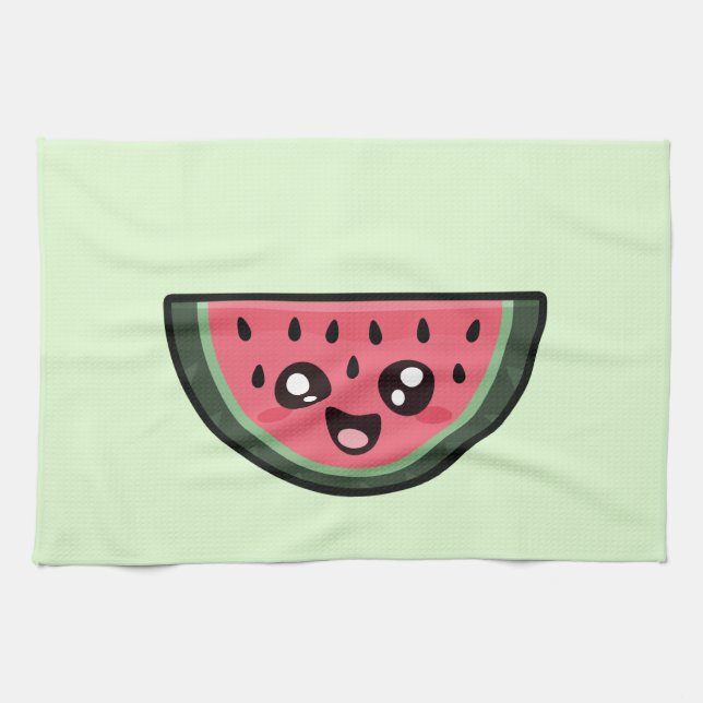 Kawaii Wassermelone Handtuch (Horizontal)